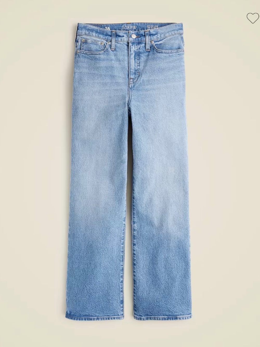 J. Crew High Rise Slim Wide Jeans Medium Wash Size 24